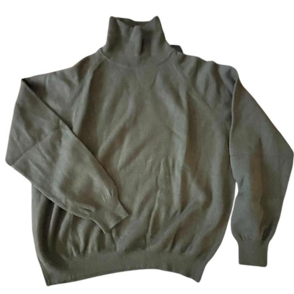 Olive Green Turtleneck Sweater